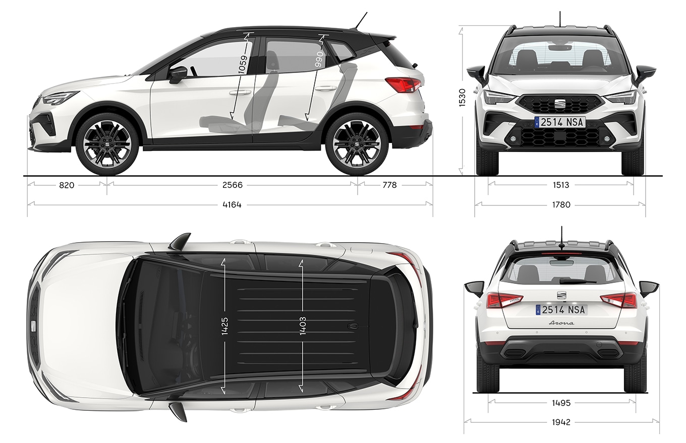 SEAT Arona's car dimensions SEAT Arona's car dimensions