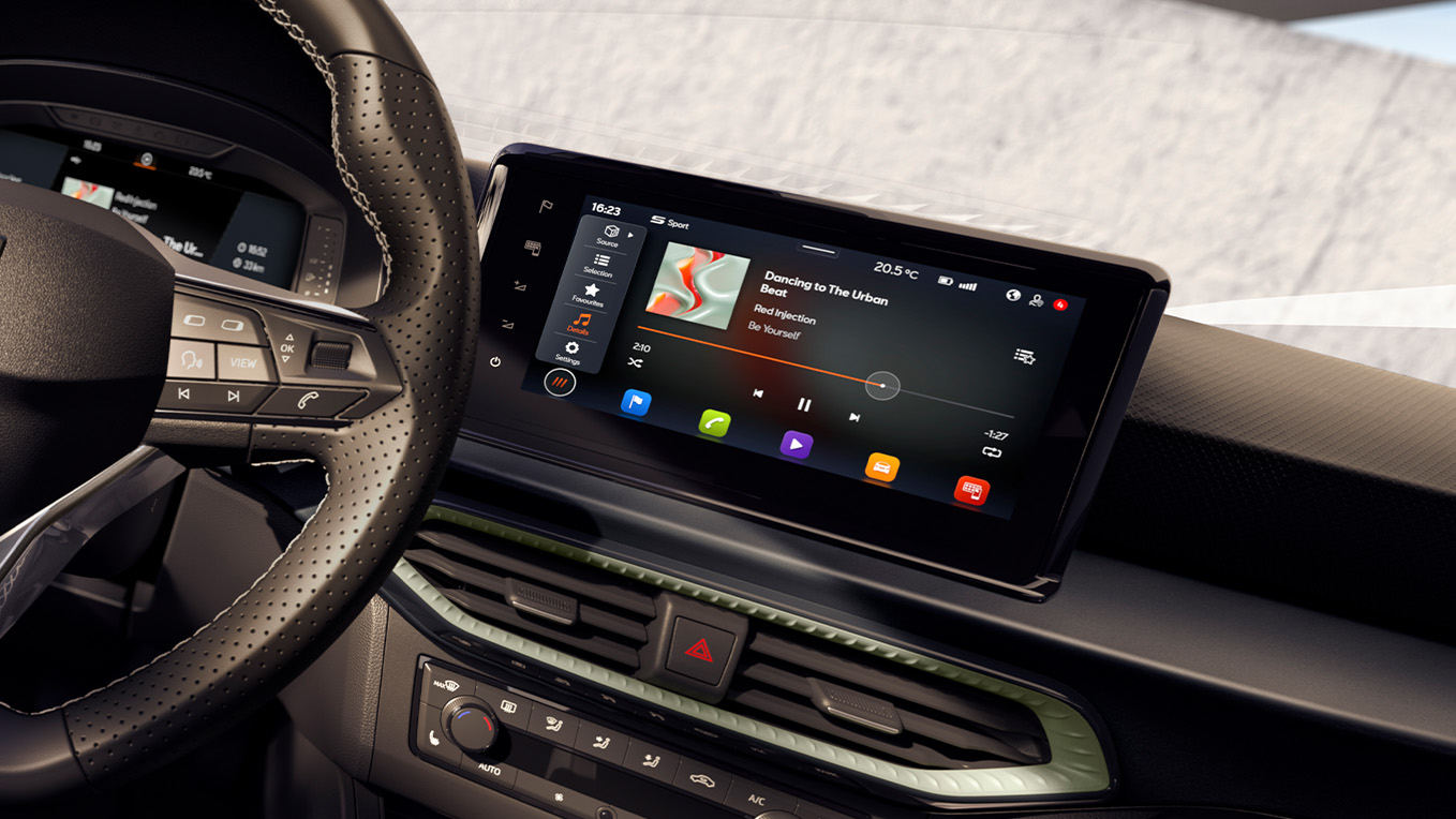 SEAT Arona advanced navi system, with a 9.2” screen SEAT Arona advanced navi system, with a 9.2” screen