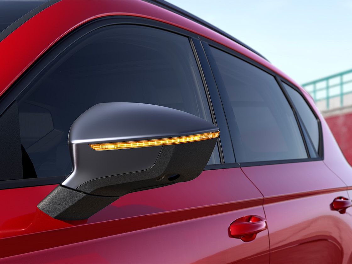 exit assist featured in seat ateca that detects approaching vehicles in a blind spot.