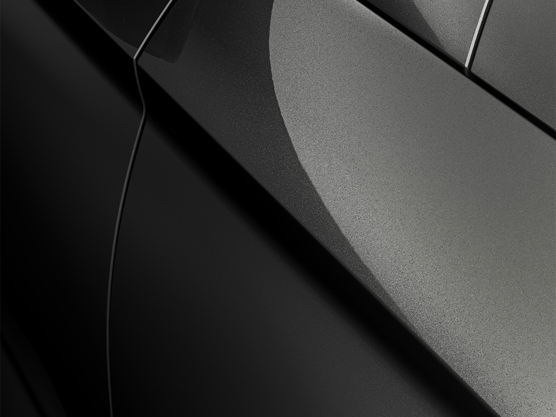 seat ateca magic black with metallic finish, close-up
