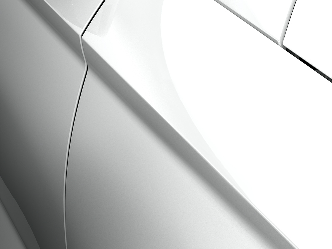 seat ateca nevada white with metallic finish, close-up