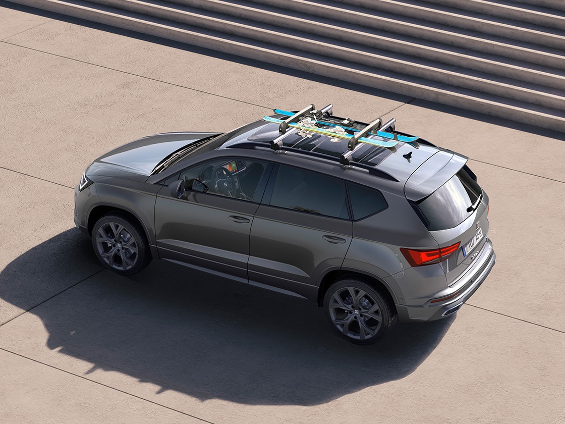 close-up of the ski rack, part of the range accessories for SEAT Ateca.