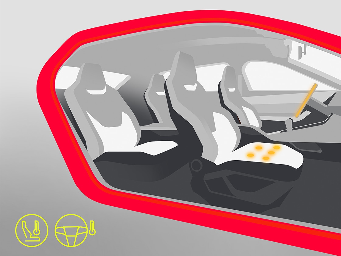 interior design view of the seat ibiza that allows a safer and warmer driving experience, thanks to the winter pack.  interior design view of the seat ibiza that allows a safer and warmer driving experience, thanks to the winter pack.