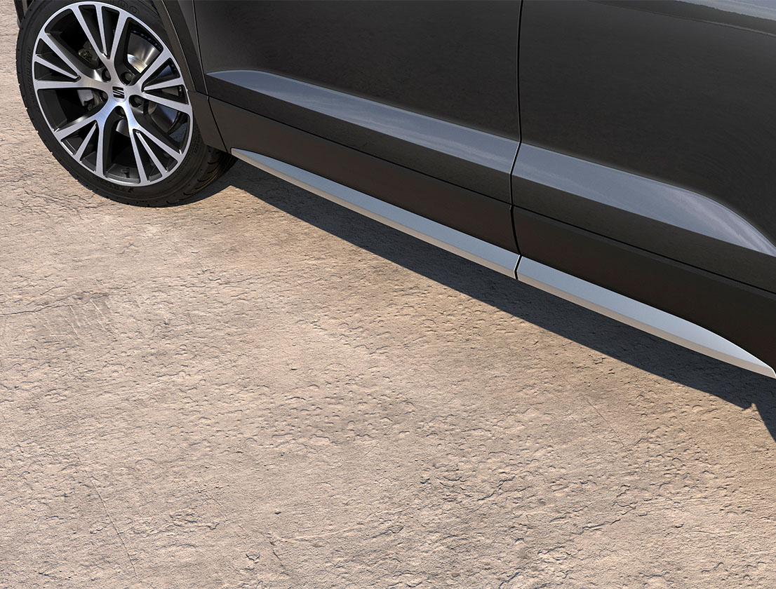 SEAT Ateca graphite grey colour dynamic car door moulding