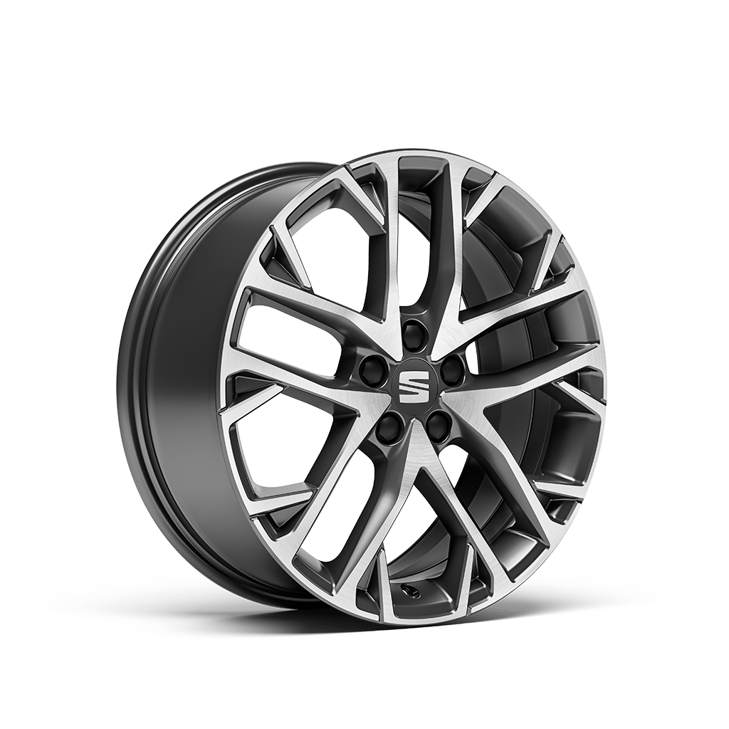 seat ibiza xc dynamic 17 inch nuclear grey machined alloy wheels