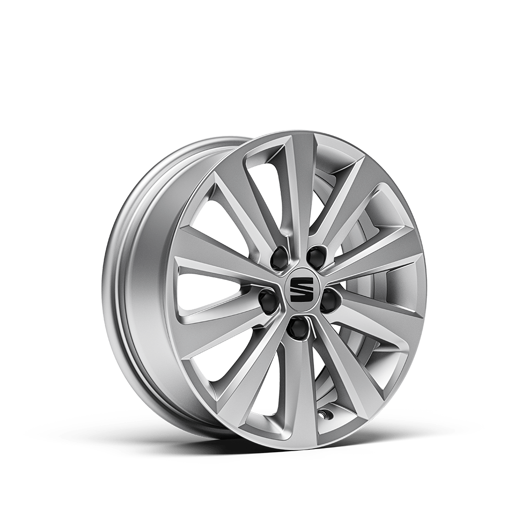 seat ibiza reference 15 enjoy brilliant silver alloy wheels