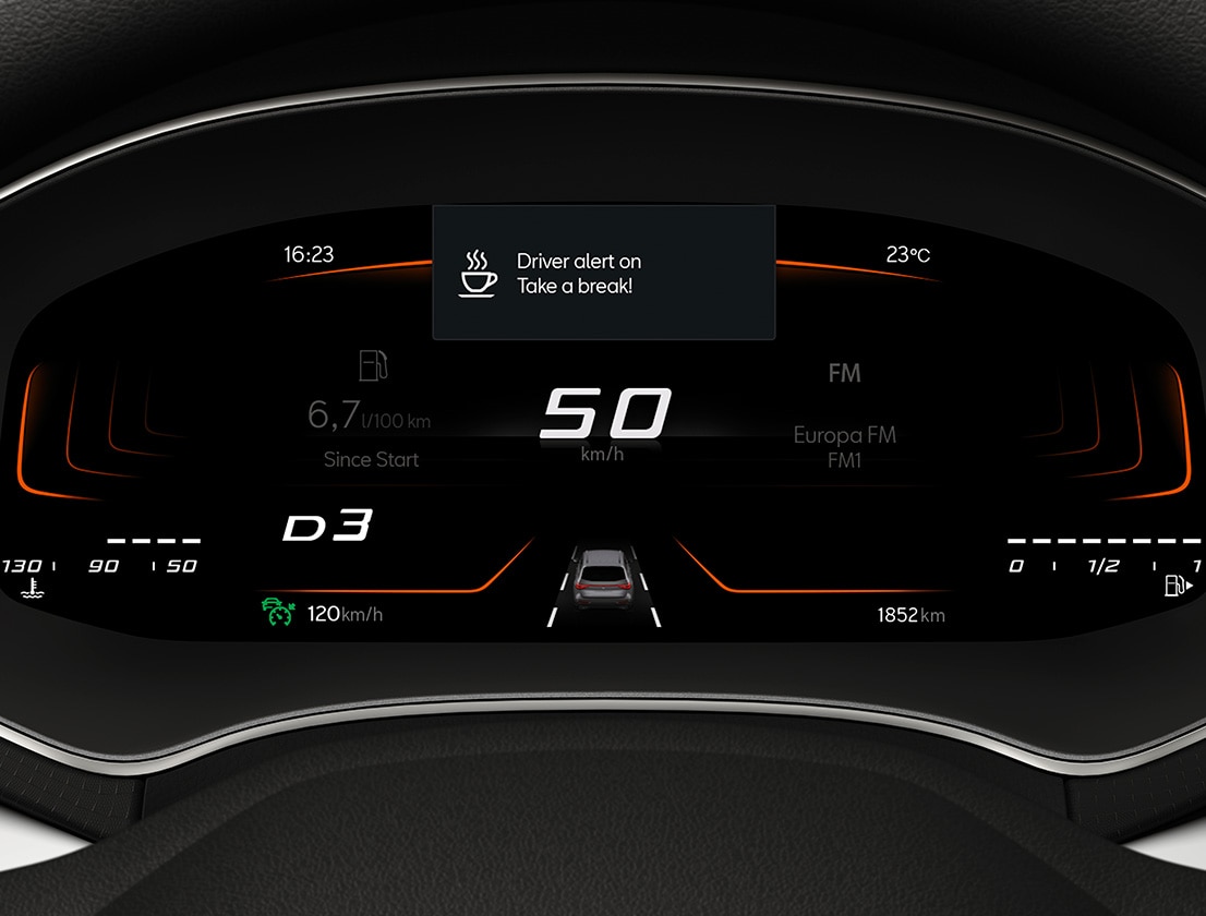 SEAT attention to drowsiness system car safety feature