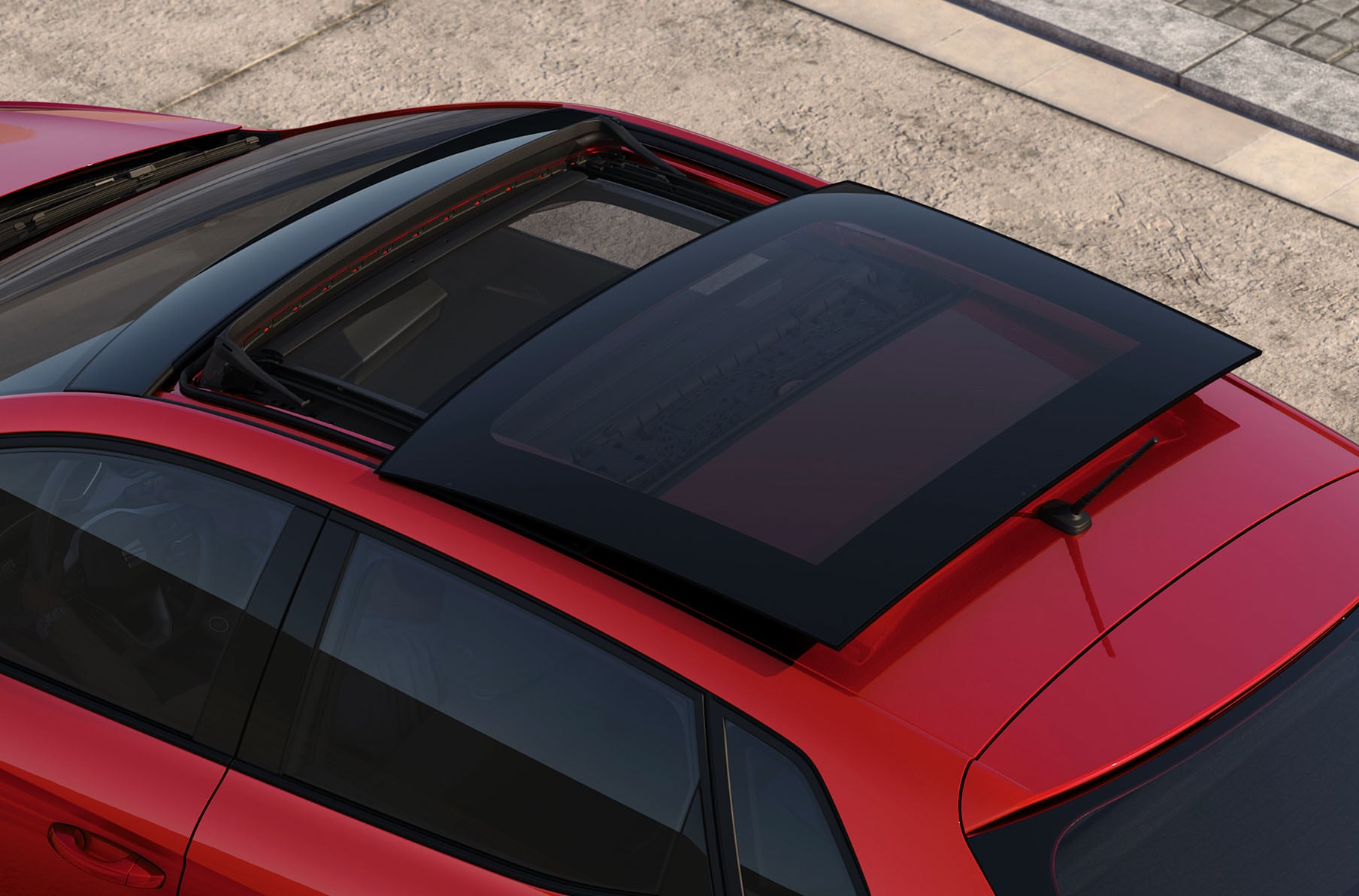 seat ibiza desire red panoramic roof