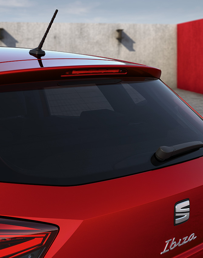 seat ibiza detailed view roof spoiler