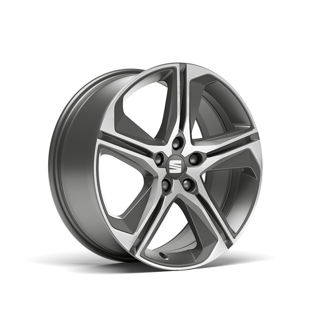 SEAT Leon 18 inch cosmo grey machined alloy wheel fr
