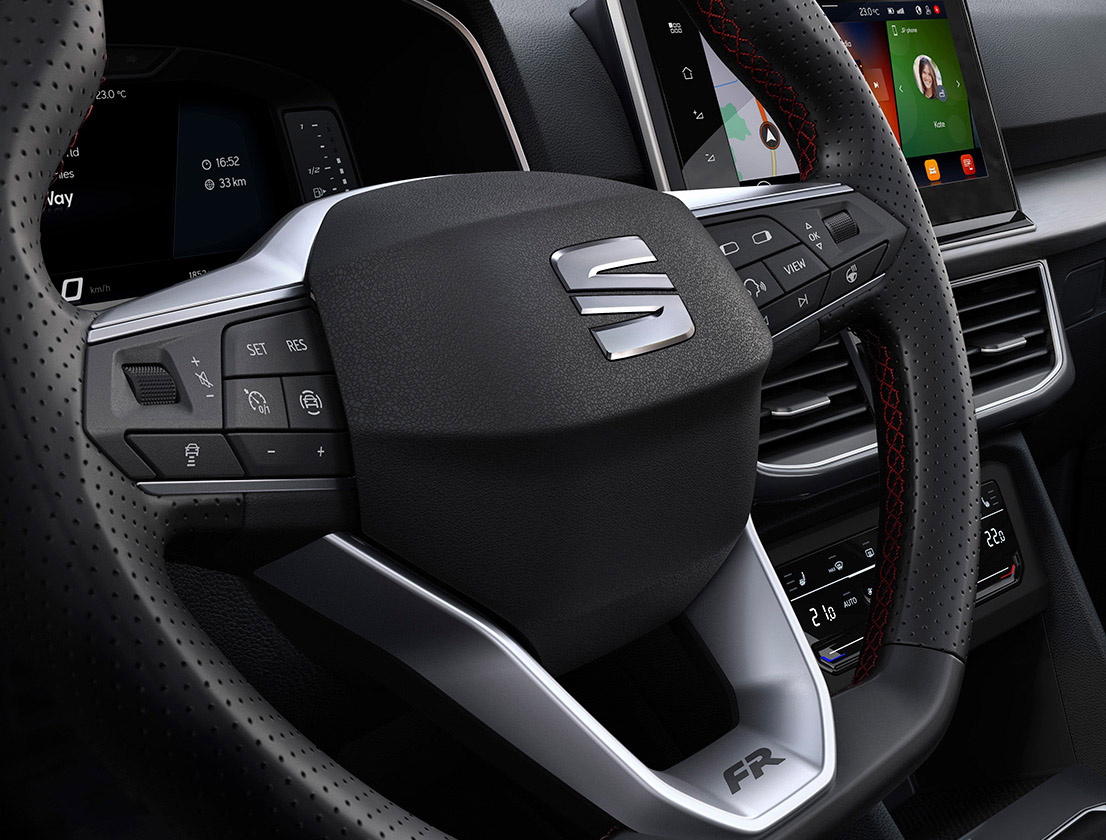 The SEAT Tarraco multi-function sport steering wheel