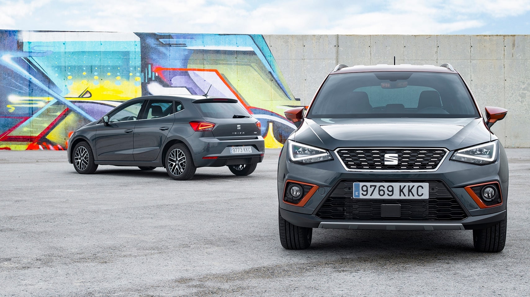 SEAT Arona and Ibiza Beats street