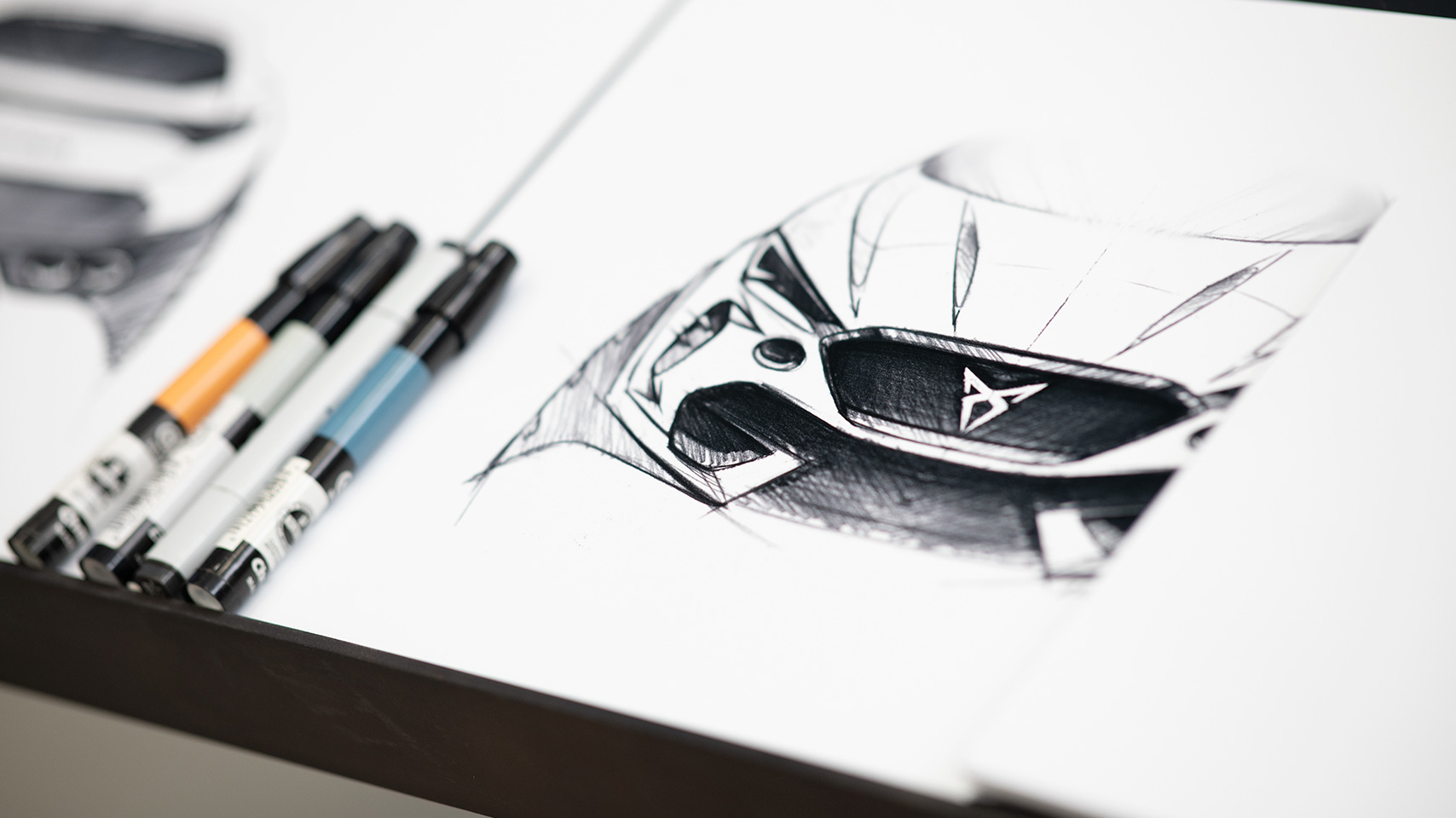 The first CUPRA in 3 design stages sketch