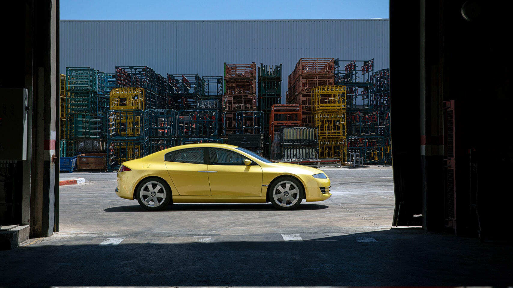 Five concept cars yellow side