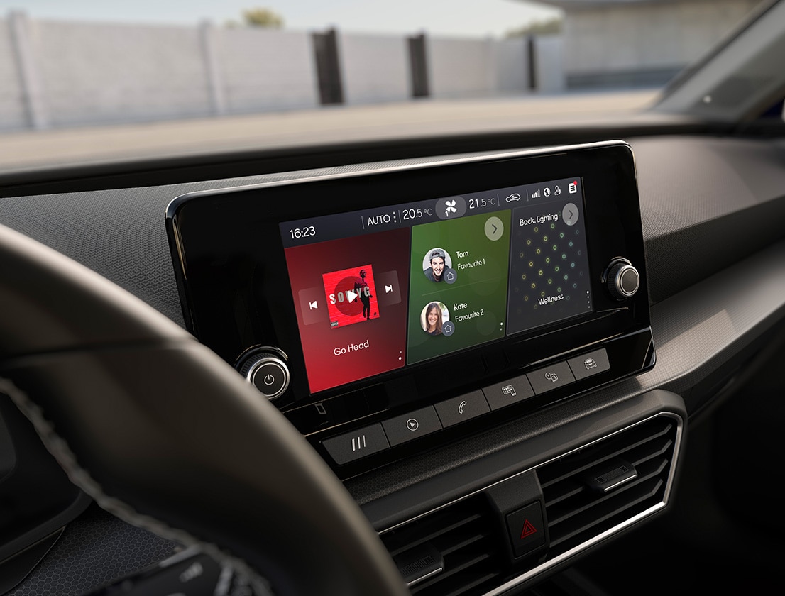 seat leon online infotainment dashboard