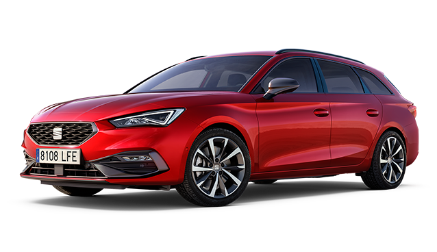 seat leon sportstourer fr trim desire red colour with machined alloy wheels