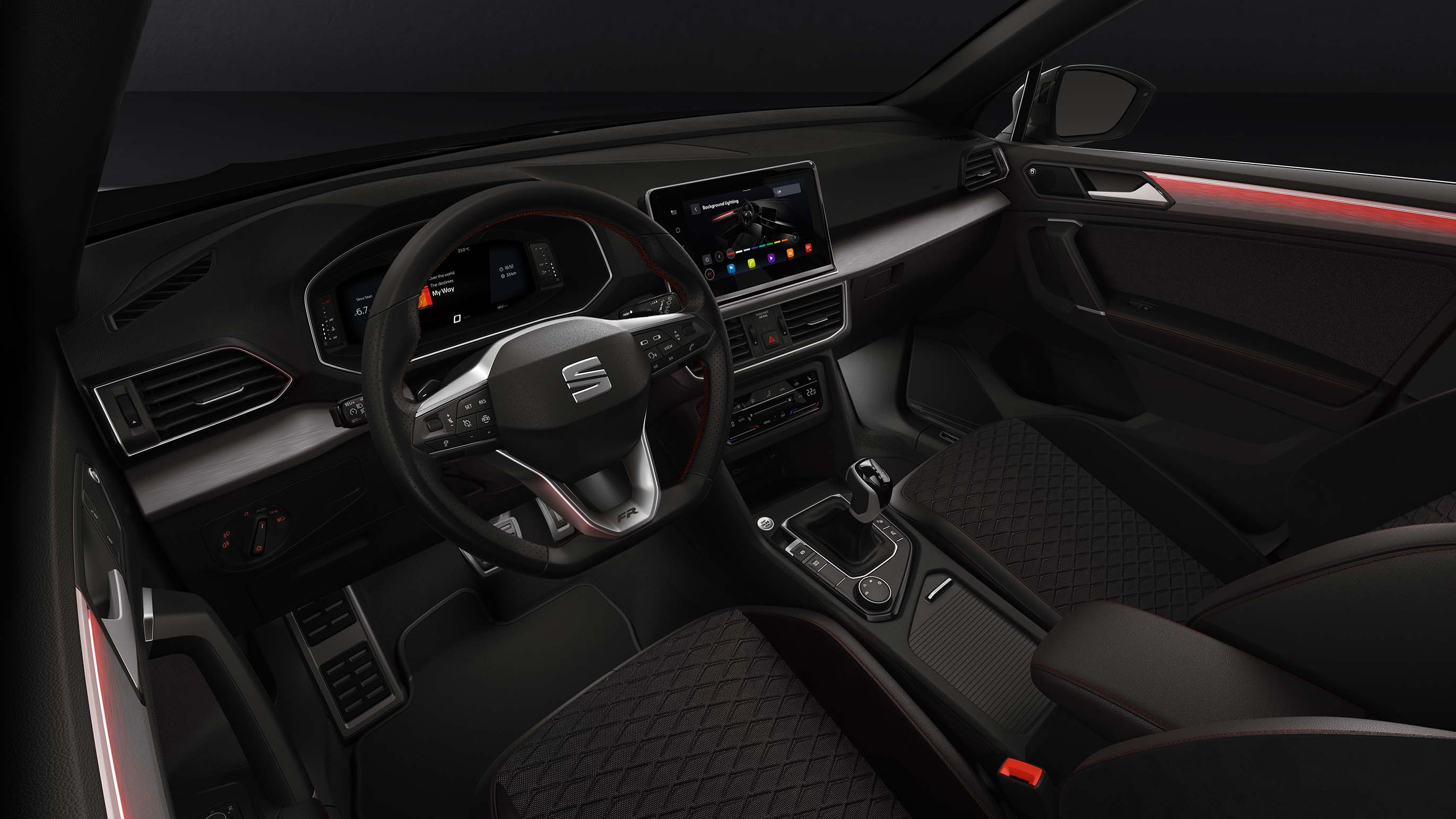 The SEAT Tarraco FR ambient lighting