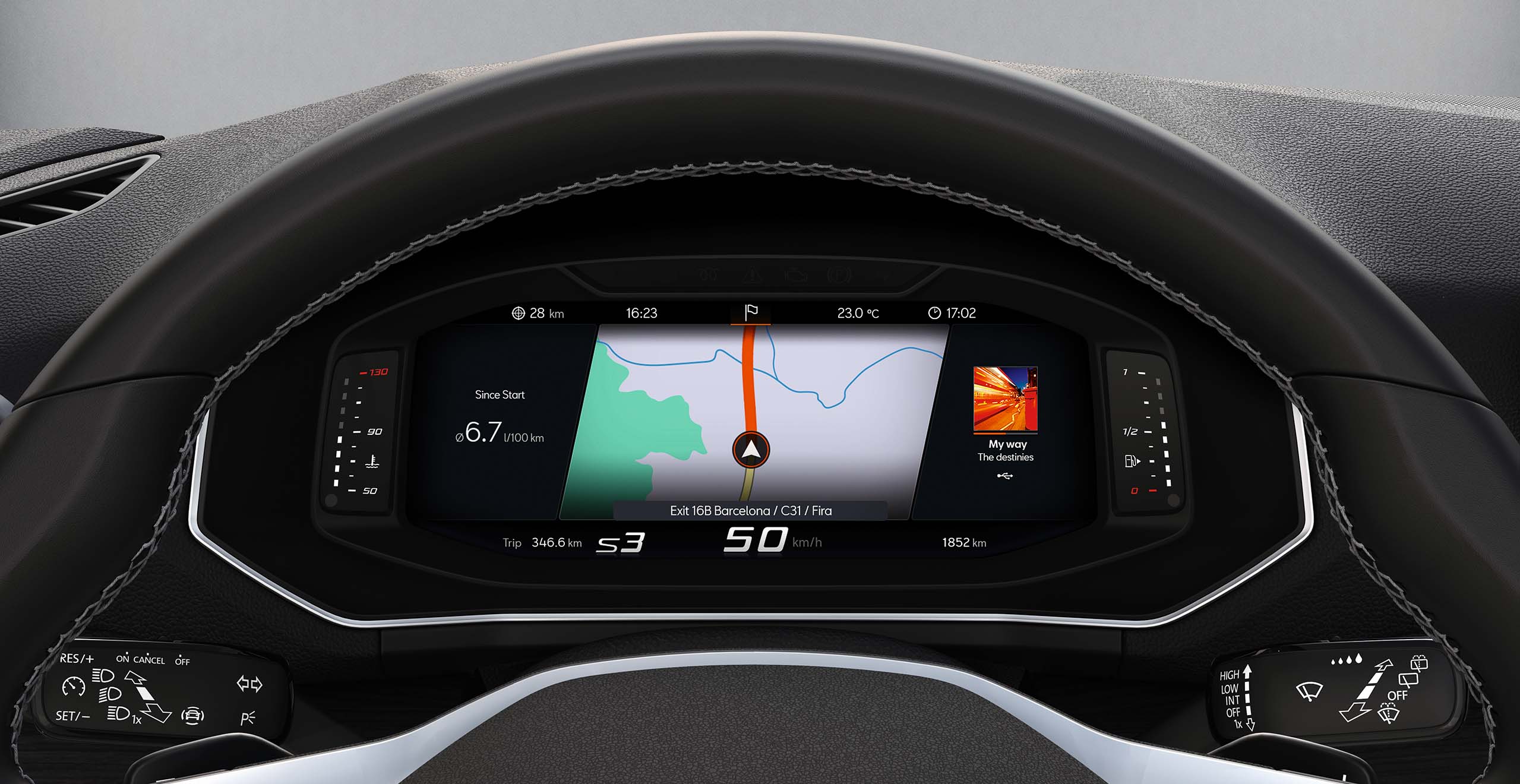 SEAT Tarraco digital cockpit customisable display