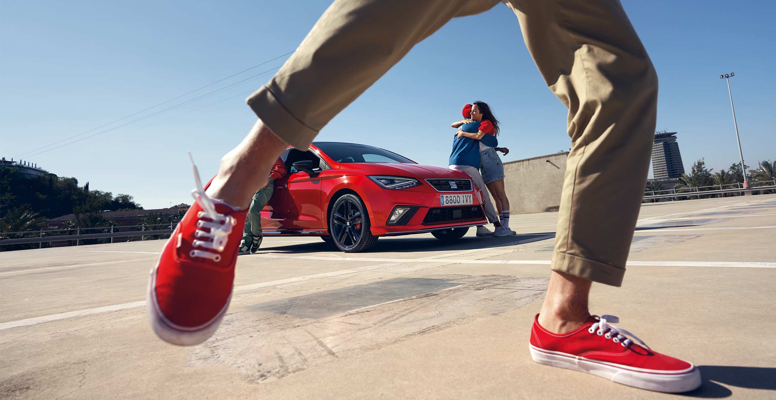 Friends with SEAT Ibiza PA Red Desire colour