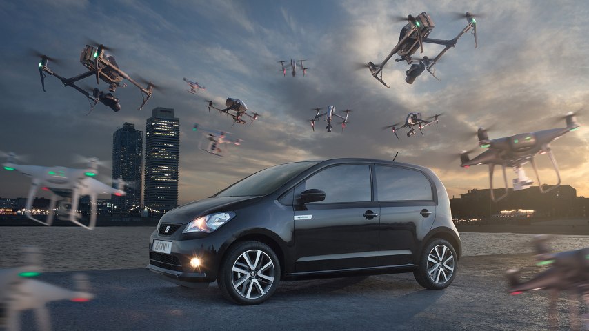 New SEAT Mii Electric with drones
